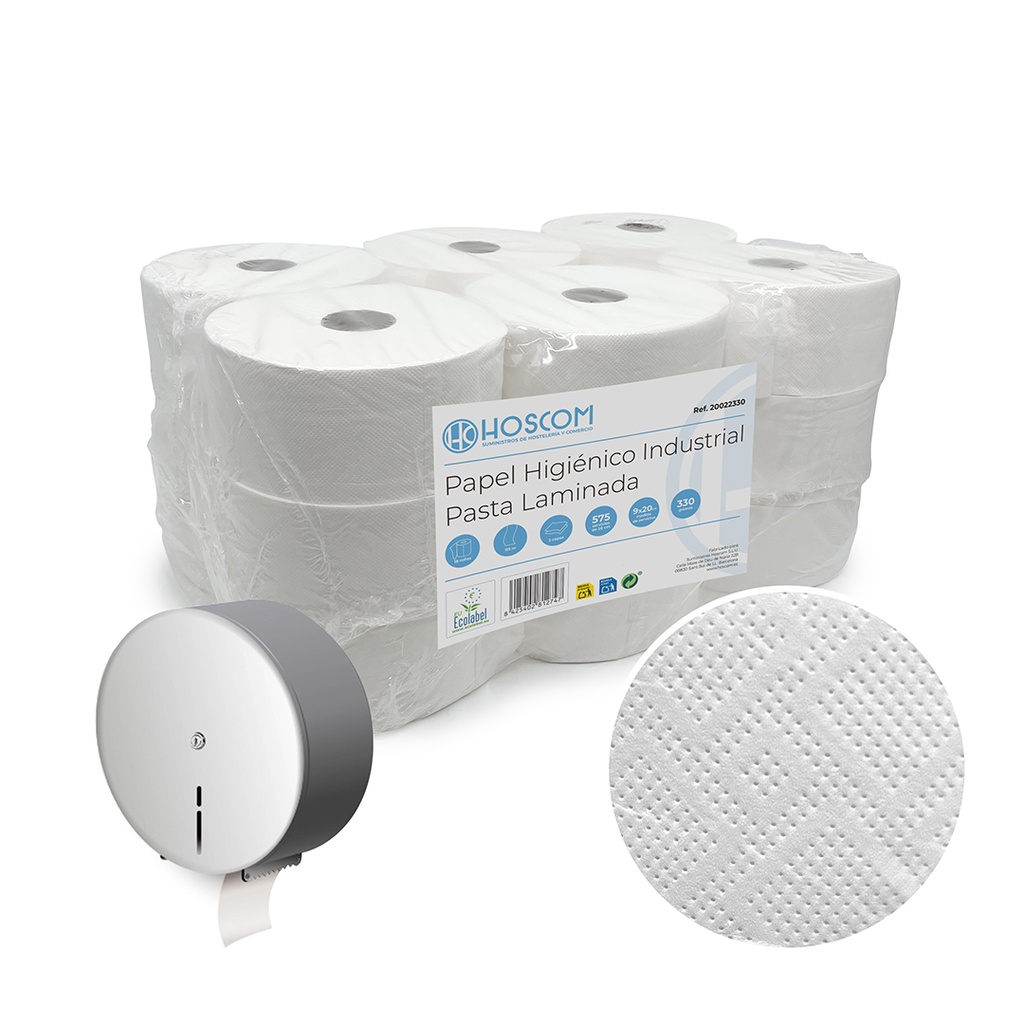 PAPER HIGIÈNIC IND. PASTA LAMINADA 330 1P-18R