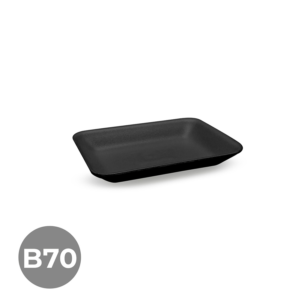 BANDEJA B70 180X135x25 BOLSA 900U NEGRA