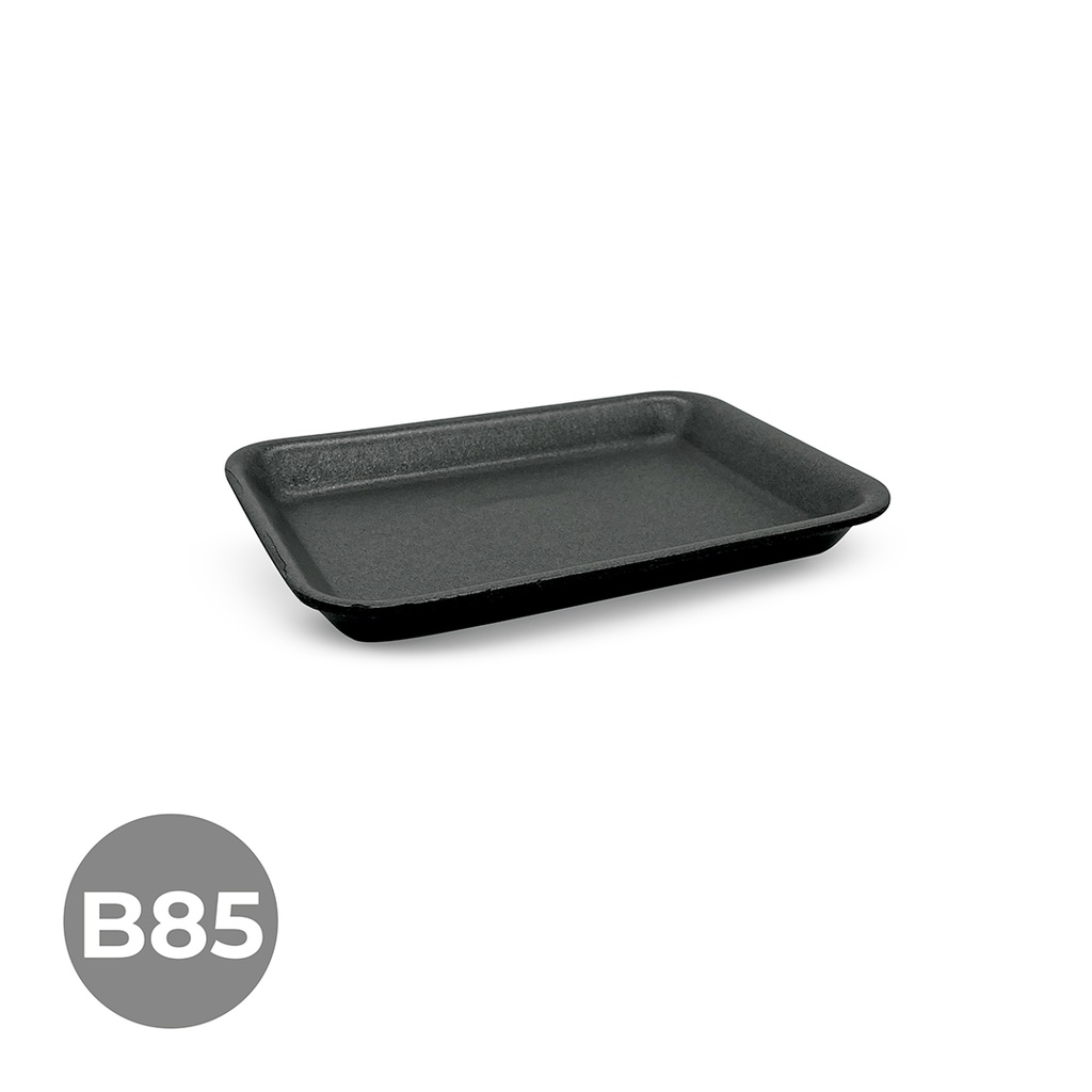 BANDEJA POREX B85 210X155X25 BOLSA 750 UDS. NEGRA
