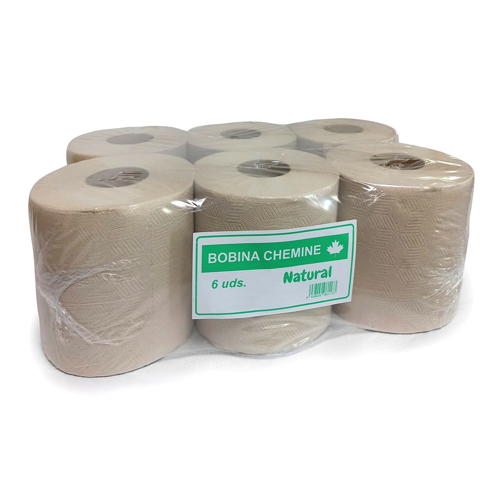 PAPEL BOBINA SECAMANOS LAMINADO NATURAL 1P-6R