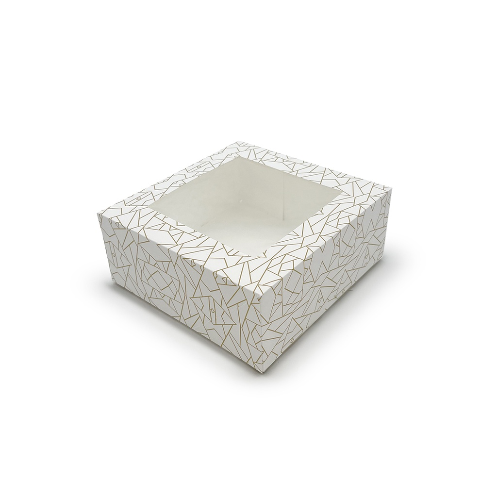 CAJAS PASTELERÍA CON VENTANA 18X18X7,5CM P-50 UDS.