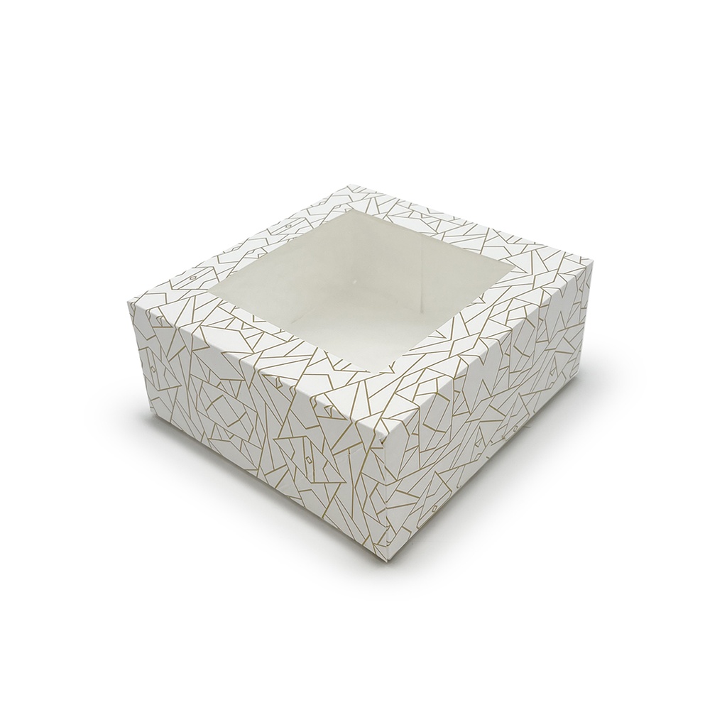 CAJAS PASTELERÍA CON VENTANA 16X16X8CM P-50 UDS.