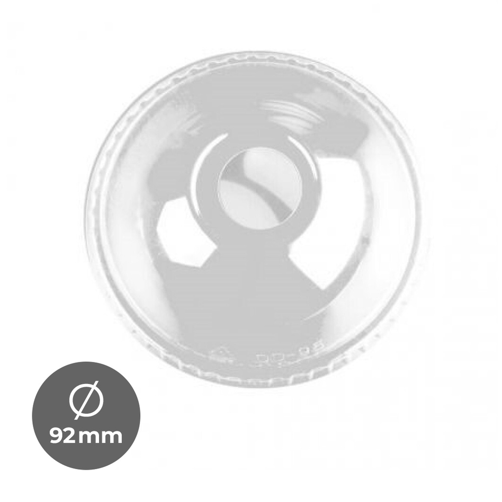 TAPA PET CÚPULA TANCADA Ø92MM 10P-100 U.