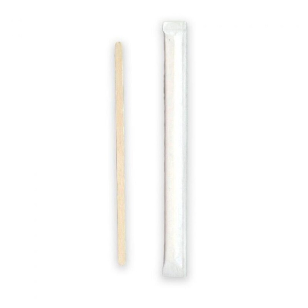 AGITADORES MADERA 14 CM CON FUNDA 10P-1000 UDS.