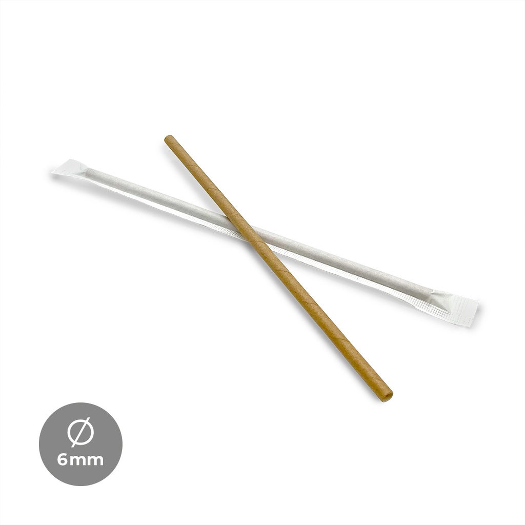 CAÑA PAPEL KRAFT RECTA ENFUNDADA 6X200 12P-500 UDS.