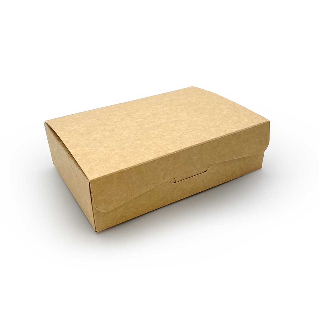 CAJA PASTELERIA PLEGABLE KRAFT Nº4 195*135*53 12P-50 UDS.