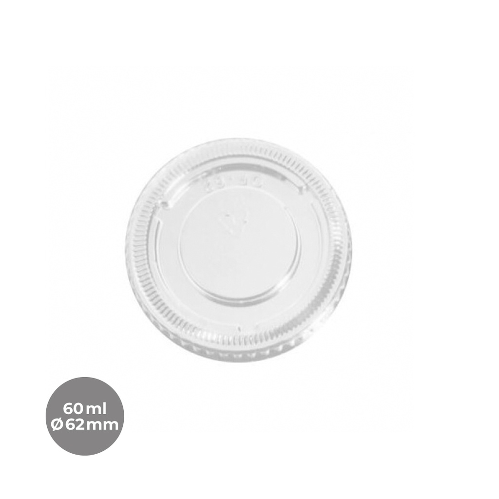 TAPA PLANA PARA SALSERO 2OZ 62MM HP(25X100)