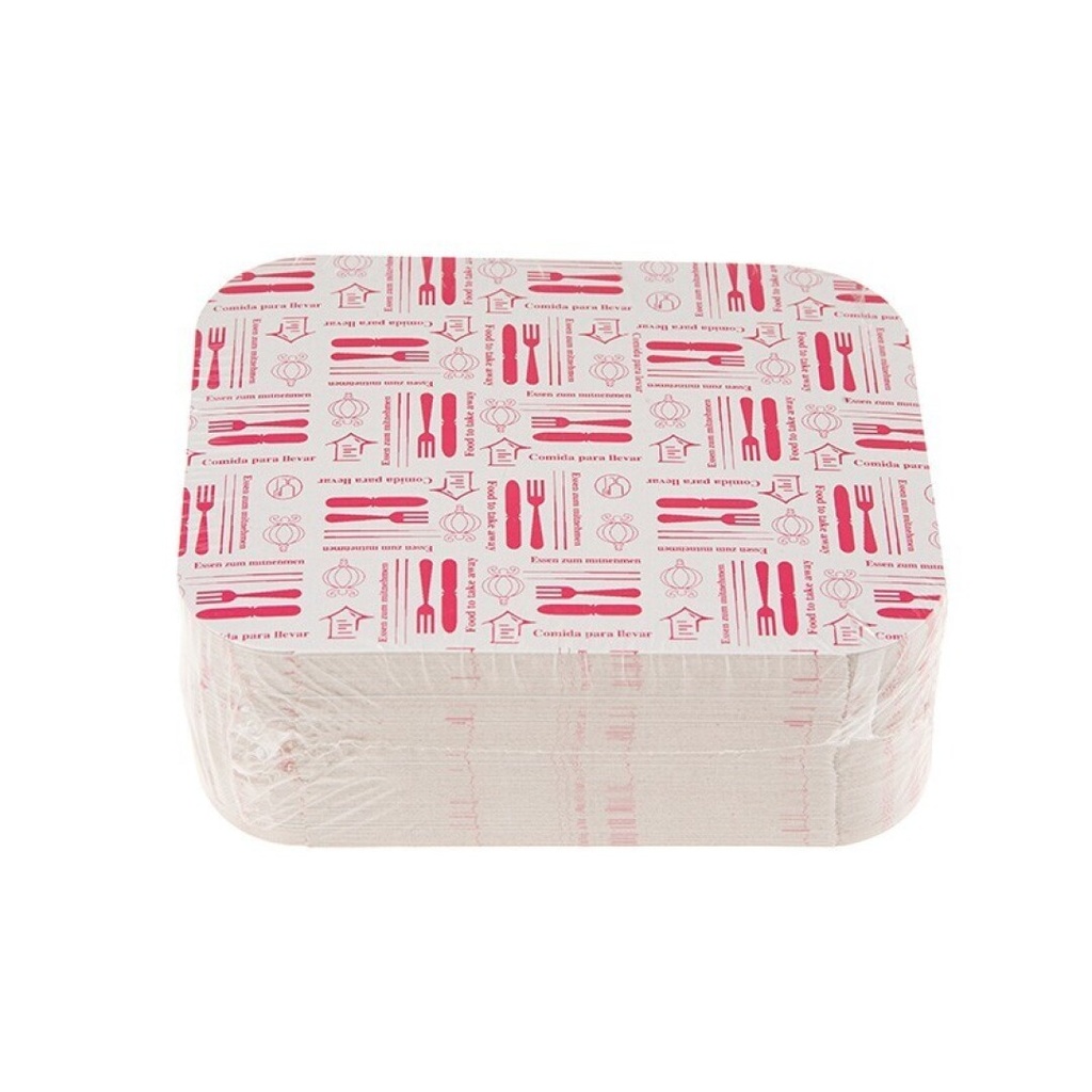 PQT. TAPA BANDEJA ALUMINIO 3 PIEZAS PQT-100UDS(C-10P)