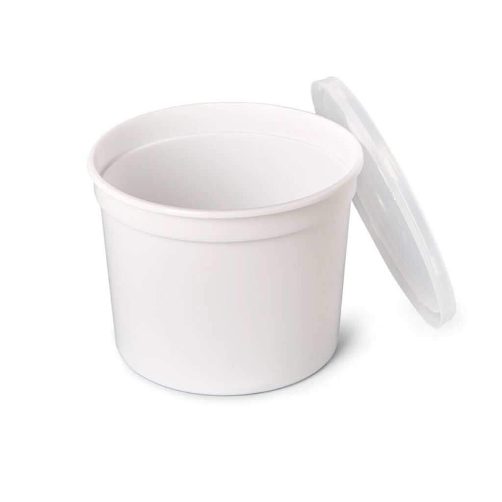 TARRINA REDONDA 750CC BLANCA 300UDS/C