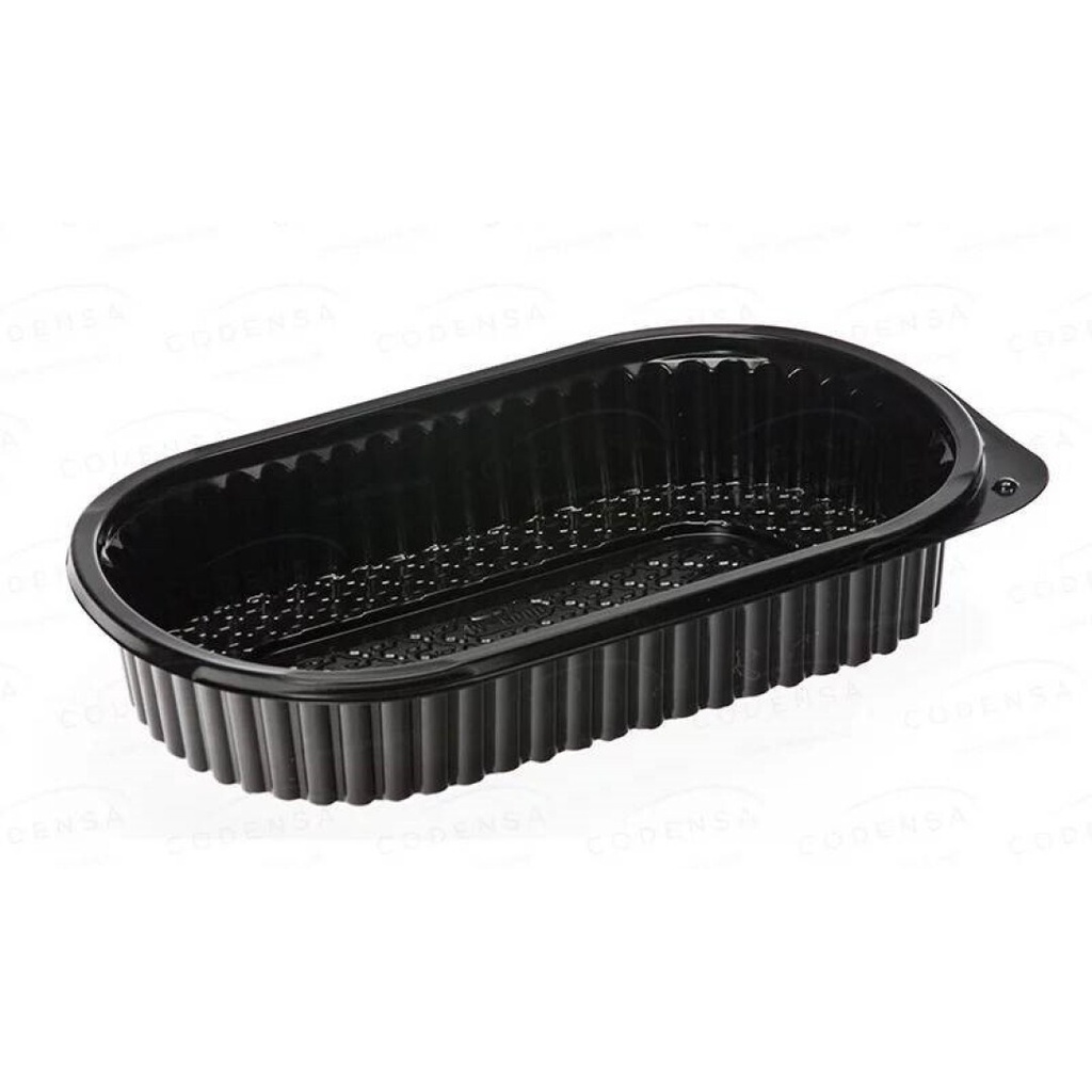 ENVASE PLAST. OVAL. NEGRO 1000CC C-400UDS