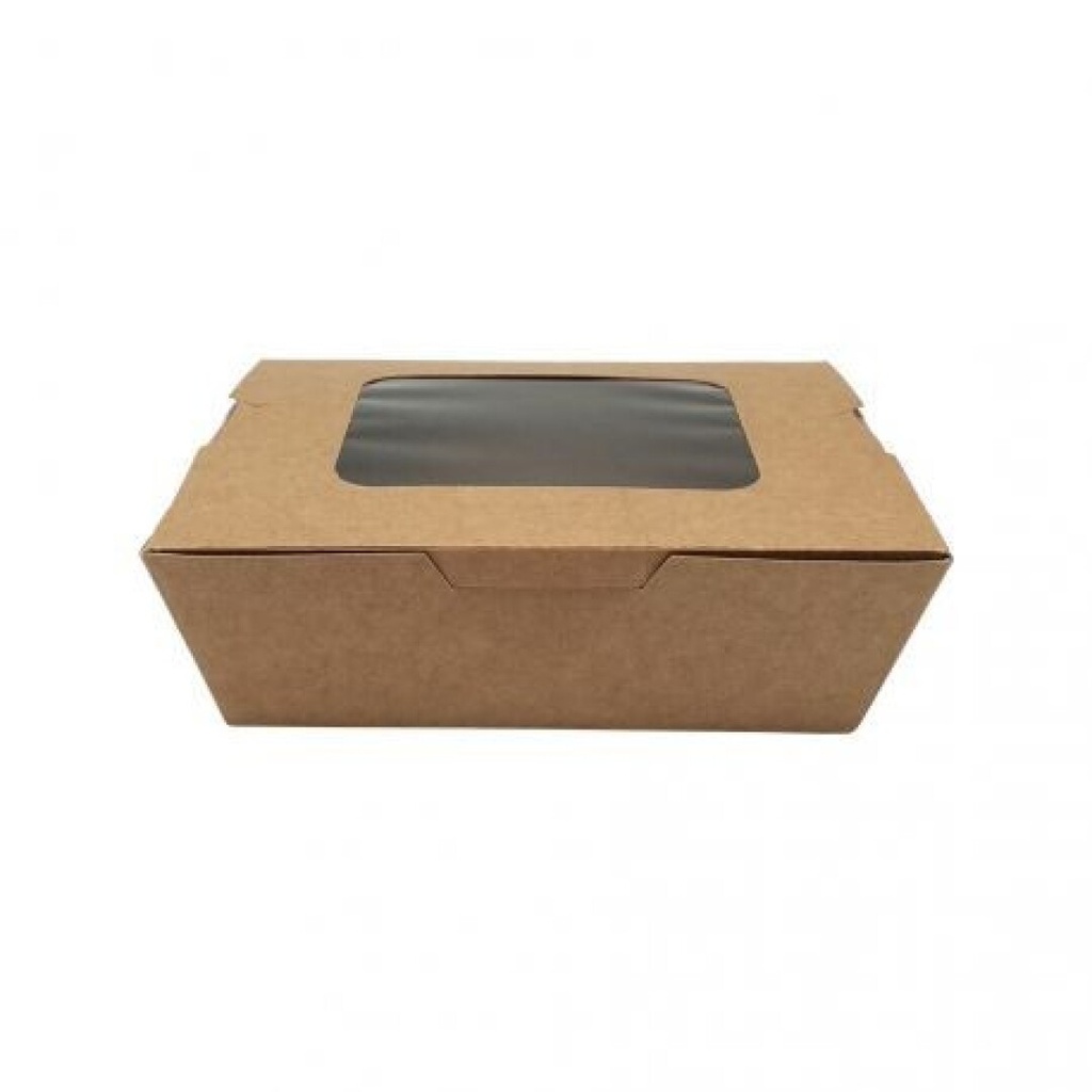 SUSHI BOX KRAFT C. VENTANA 140X100X50 (12X50:600)
