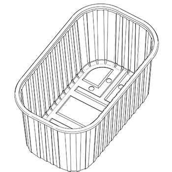 BANDEJA VERDURA B19 PP 50 FONDO PLANO C-750UDS
