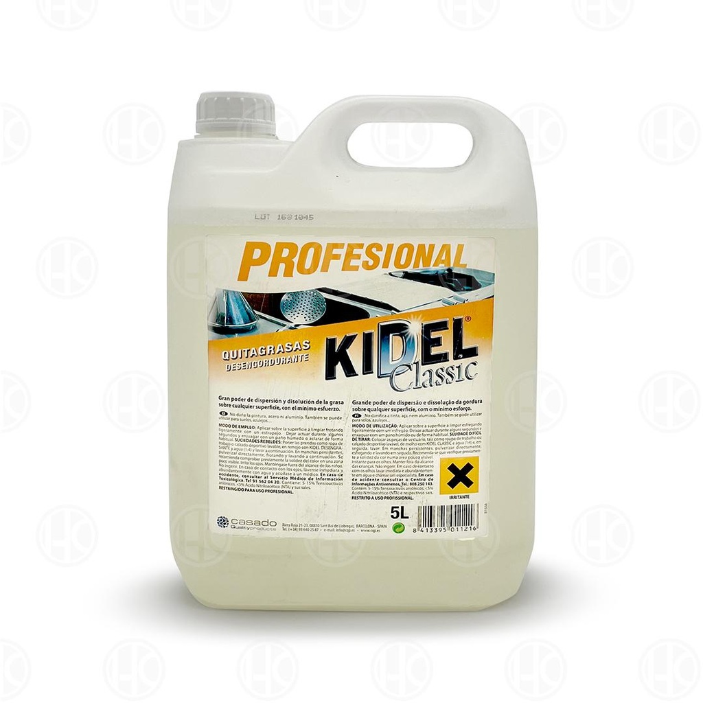 PROF. QUITAGRASAS CLASSIC GARRAFA 5L KIDEL