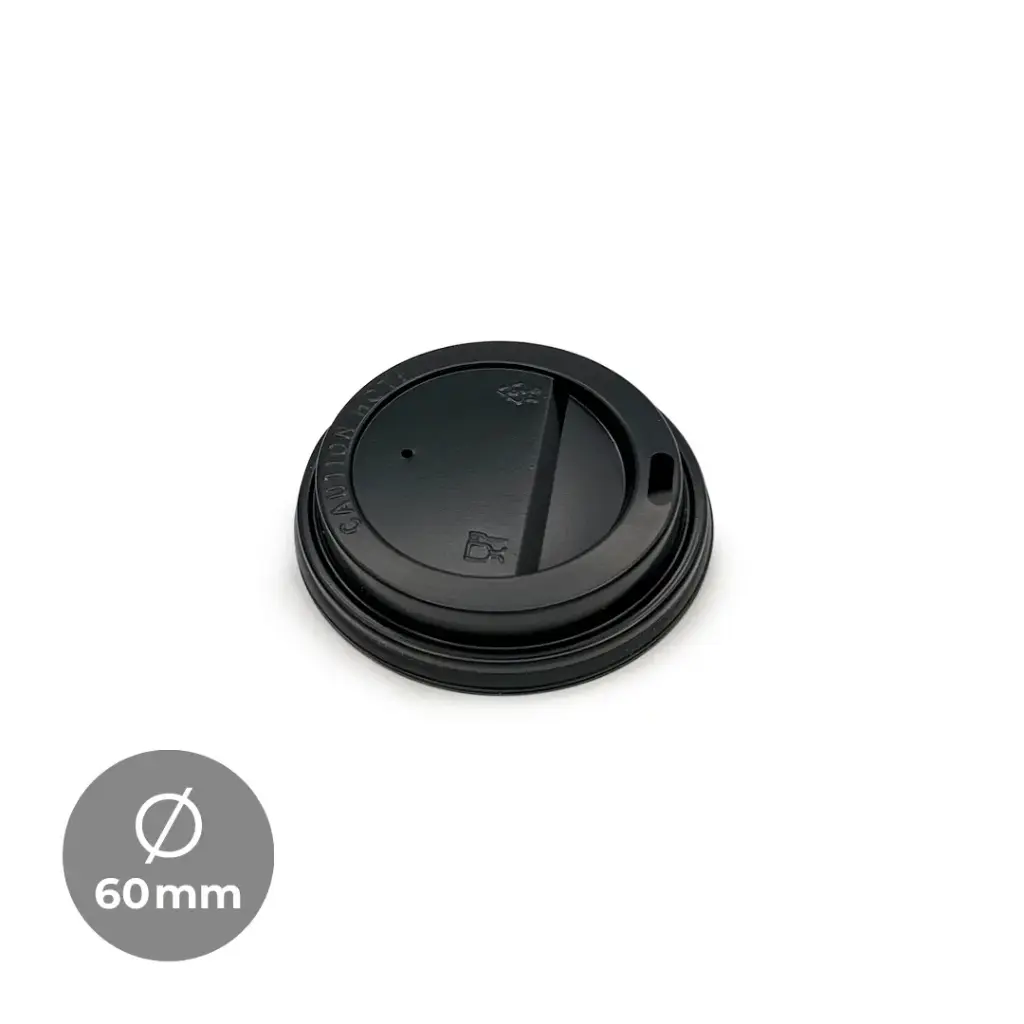 TAPA PARA VASOS CARTÓN NEGRA / 100 UDS.