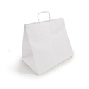 BOLSA PAPEL BLANCA CON ASA 32+21X28,5 C-250