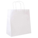 BOLSA PAPEL BLANCA C/ASA 32+16X31CM C-250
