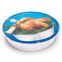 ENVASE POLLO REDONDO 935CC  Y TAPA PACK-25UDS