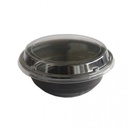 BOWL NEGRO CON TAPA ANTIVAHO 550ML(6X50UDS)